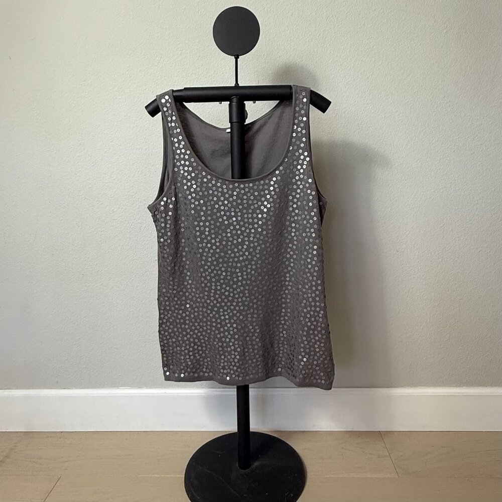 DKNYC Sequins Grey Tank Top
